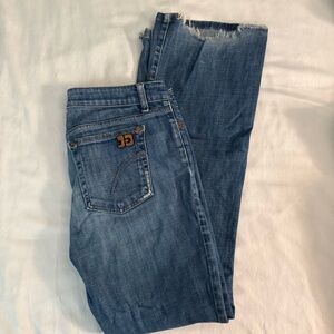 Joe's Jeans Classic Blue Denim Distressed Flare Jeans